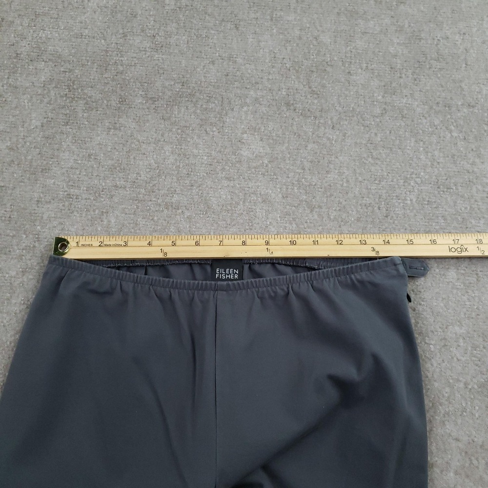 Eileen Fisher Pants Women Small Gray Elastic Waist Straight Leg Side Zip Casual - Picture 6 of 14